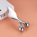 3D Metal Face Roller for Face, Neck & Eyes with Gua Sha Massage Edge Tool