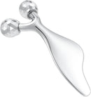 3D Metal Face Roller for Face, Neck & Eyes with Gua Sha Massage Edge Tool
