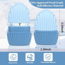 Blue Mermaid Shell Ice Roller for Face, Eyes & Neck, Reusable Silicone Tool