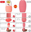 Pink Ice Cube Roller for Face, Eyes and Neck, Reusable Silicone Massager