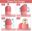 Pink Ice Cube Roller for Face, Eyes and Neck, Reusable Silicone Massager