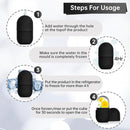 Black Ice Roller for Face and Eyes, Reusable Silicone Facial Massage Tool