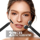 2-in-1 Electric Face Massager Kit with 3D Roller and T-Shape Facial Tool